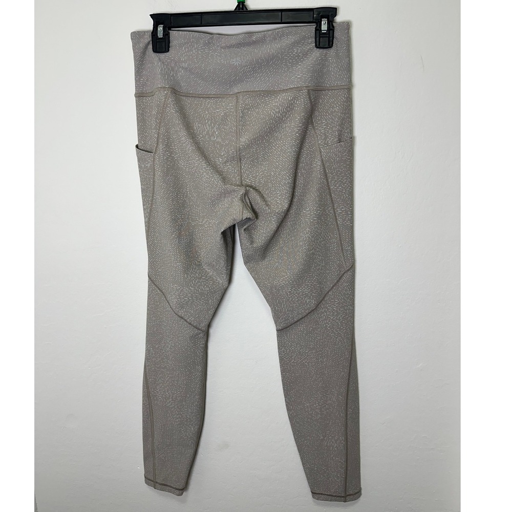 Athleta Salutation Stash Pocket Tight Women's Size M Taupe Patterned Leggings - Picture 7 of 8